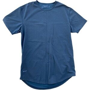 BYLT Mens Size M Drop Cut LUX Short Sleeve Polka Dot Shirt Tee